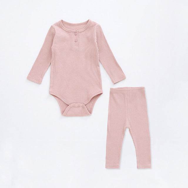 Infant Boy Girl Clothes Set Long Sleeve Baby Bodysuit - Mubimart