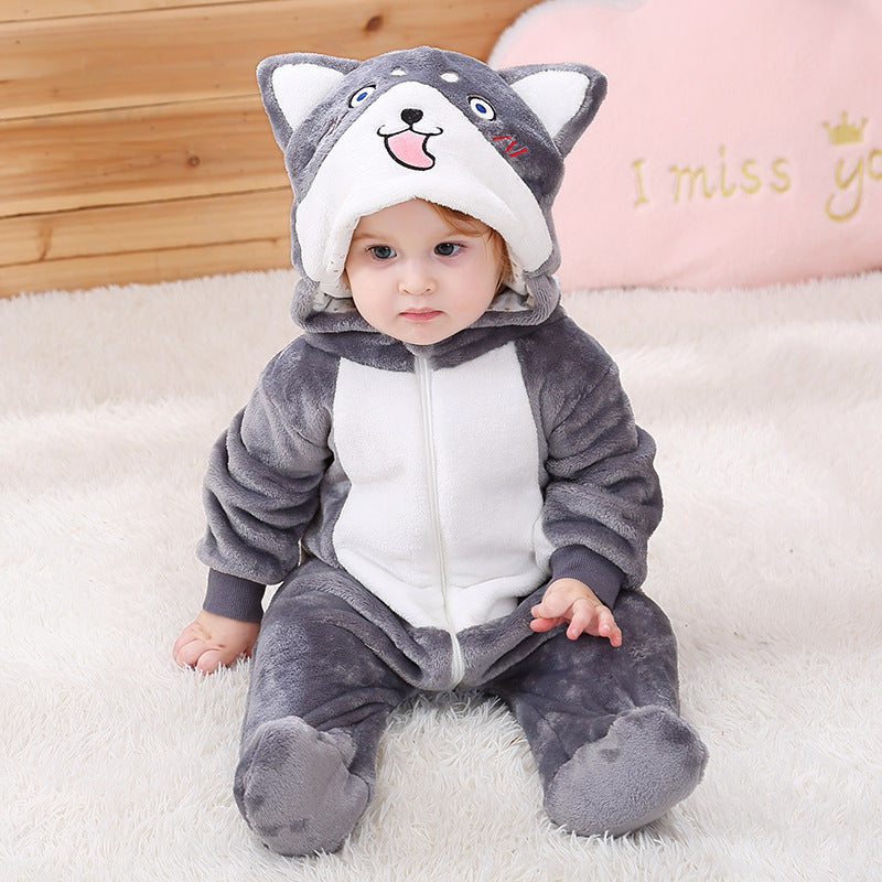 Infant Male And Female Baby 0-3 Years Old Animal Single Layer Jumpsuit Romper - Mubimart -  