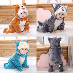 Infant Male And Female Baby 0-3 Years Old Animal Single Layer Jumpsuit Romper - Mubimart - Baby Cloth 