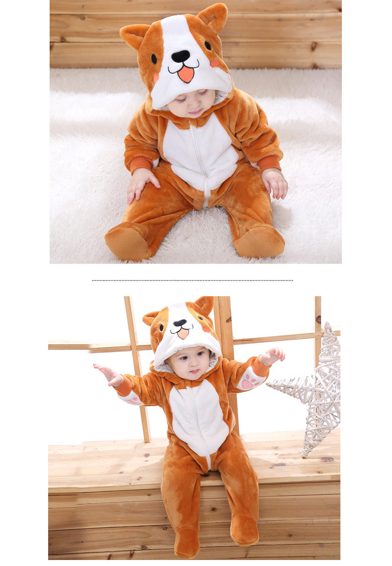 Infant Male And Female Baby 0-3 Years Old Animal Single Layer Jumpsuit Romper - Mubimart -  