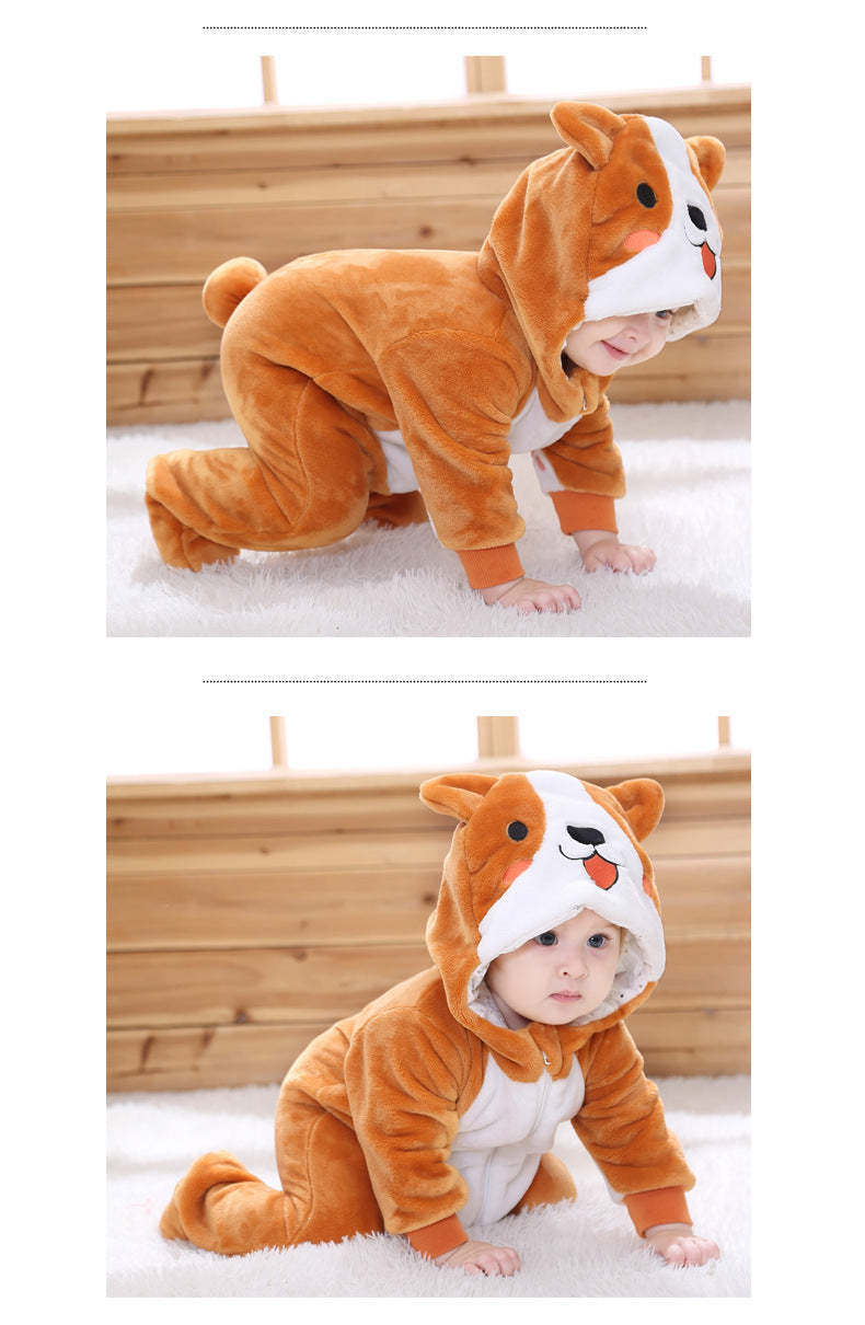 Infant Male And Female Baby 0-3 Years Old Animal Single Layer Jumpsuit Romper - Mubimart -  