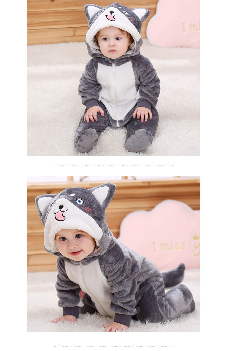 Infant Male And Female Baby 0-3 Years Old Animal Single Layer Jumpsuit Romper - Mubimart -  