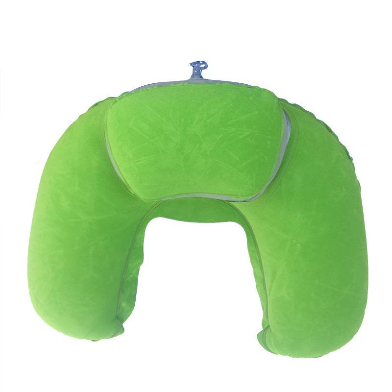 Inflatable Two-in-one Pillow Travel Three Pieces U-shape Pillow Inflatable Pillow Travel Pillow - Mubimart