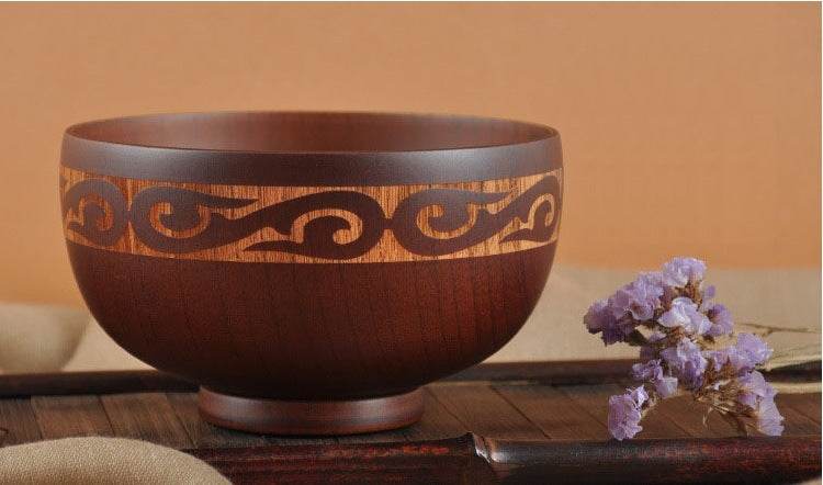 Inner Mongolia Craft Bowl Mongolian Tableware Wooden Bowl - Mubimart
