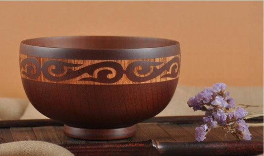 Inner Mongolia Craft Bowl Mongolian Tableware Wooden Bowl - Mubimart