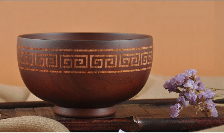 Inner Mongolia Craft Bowl Mongolian Tableware Wooden Bowl - Mubimart - Wooden Bowl 