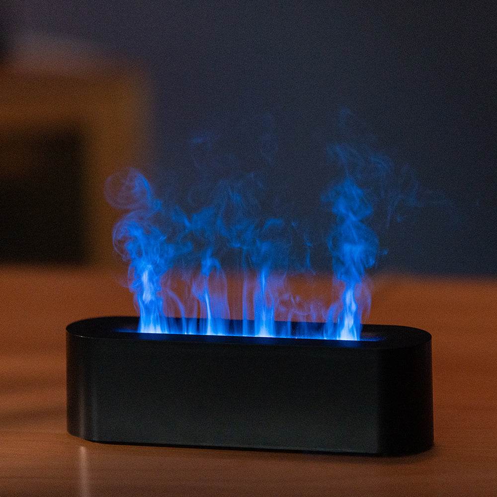 Innovative Simulated Ice Fire Cold Flame Essential Oil Diffuser 150ml Heavy Mist Air Humidifier Colorful Atmosphere Light - Mubimart
