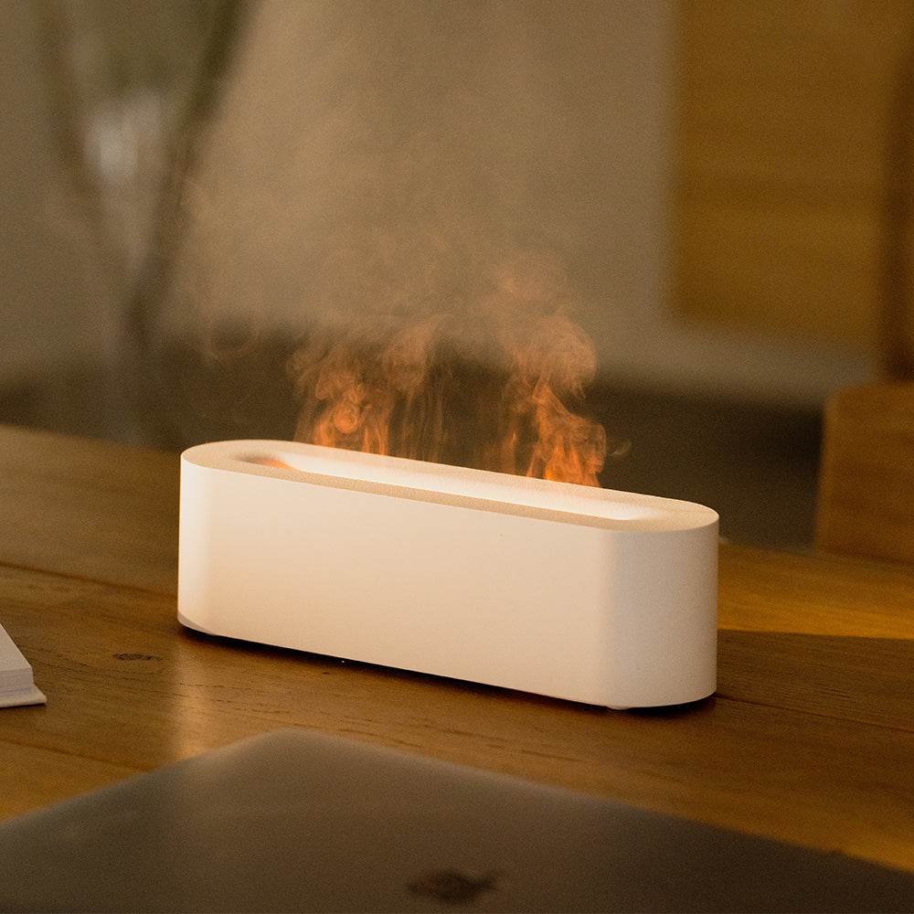 Innovative Simulated Ice Fire Cold Flame Essential Oil Diffuser 150ml Heavy Mist Air Humidifier Colorful Atmosphere Light - Mubimart