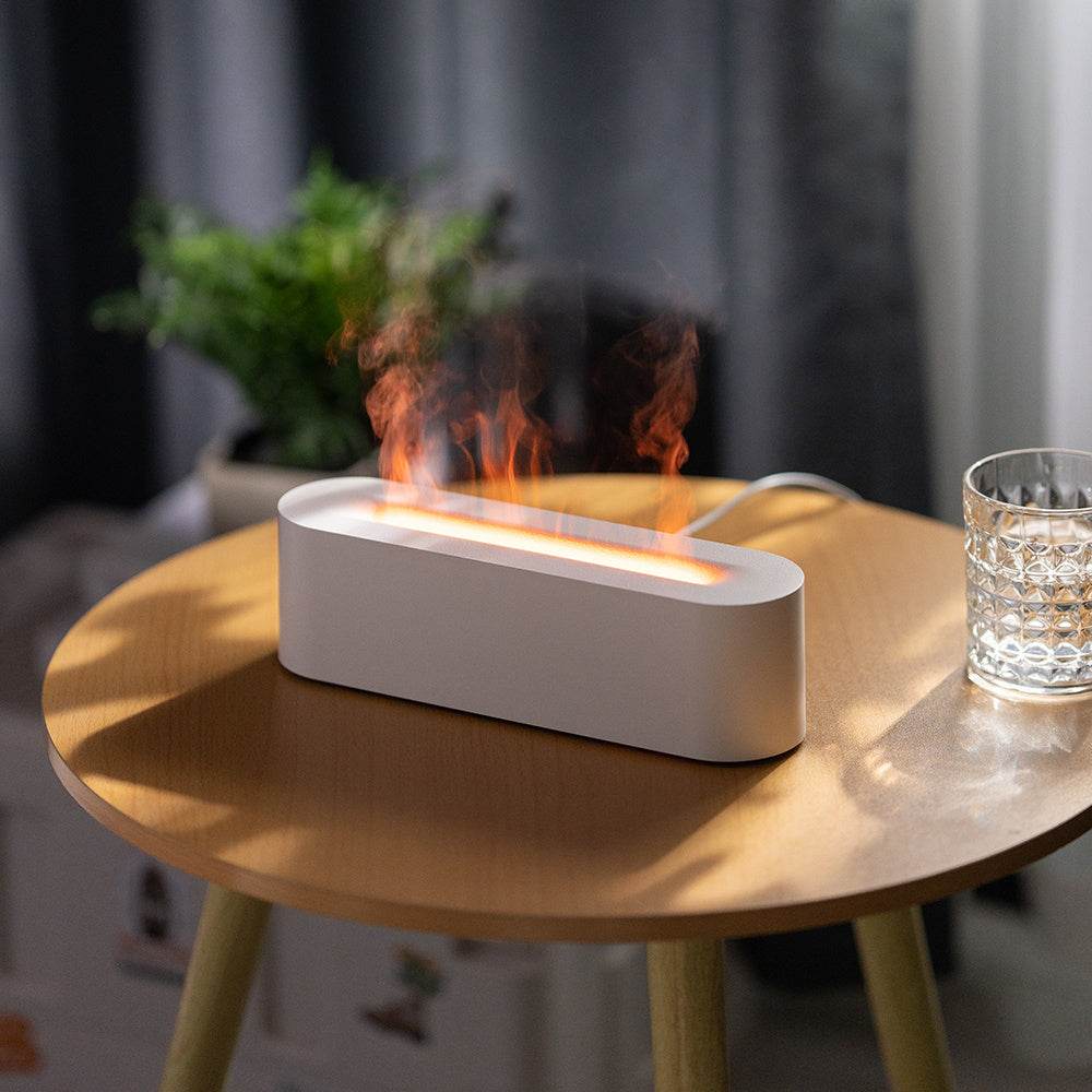 Innovative Simulated Ice Fire Cold Flame Essential Oil Diffuser 150ml Heavy Mist Air Humidifier Colorful Atmosphere Light - Mubimart