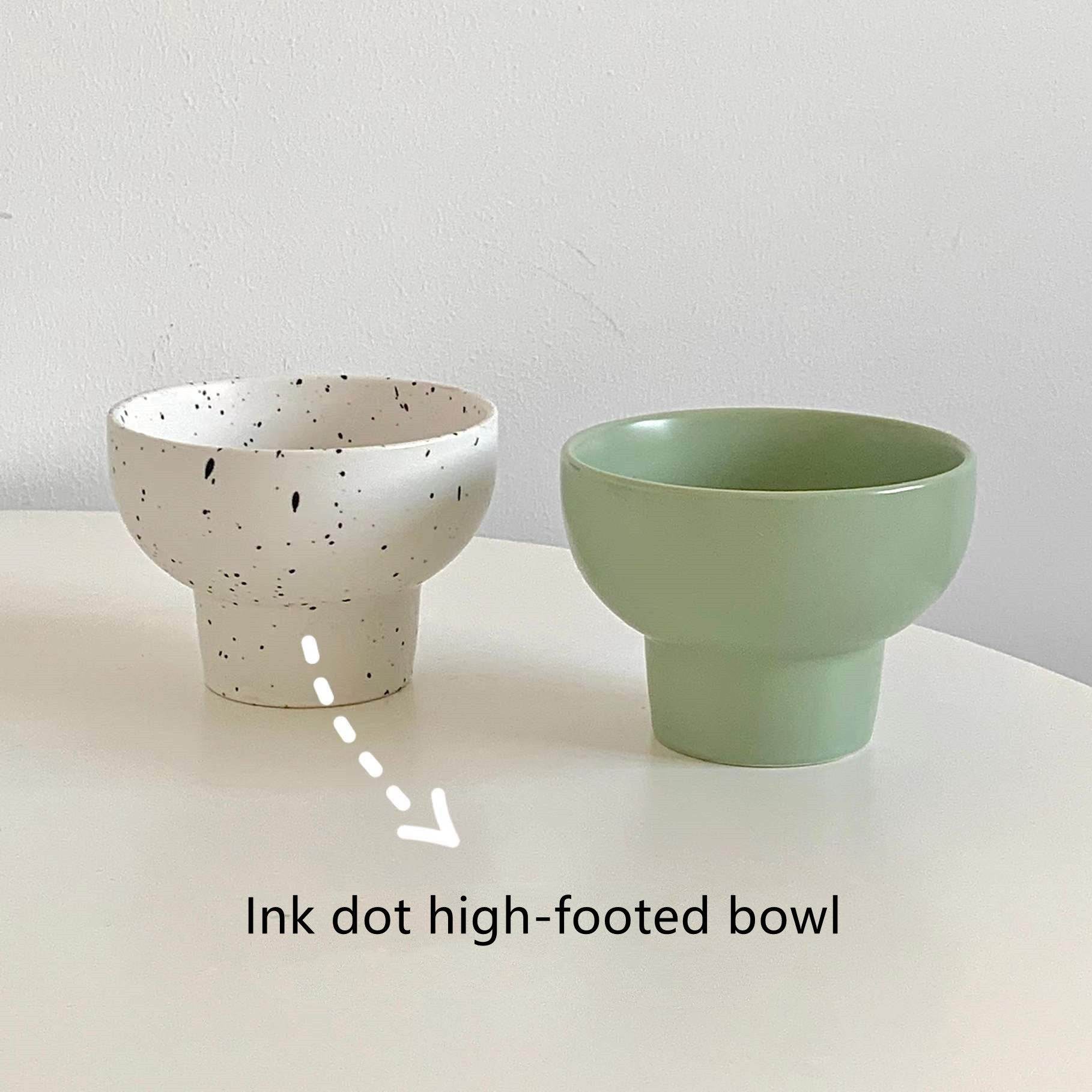Ins Creative Splashing Ink Ice Cream Cup Tall Bowl - Mubimart