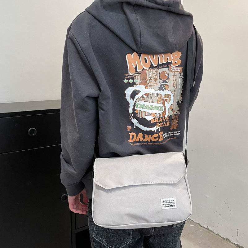 Ins Messenger Bags Women Men Crossbody Shoulder Bag Casual Couple Small Flap Bag - Mubimart