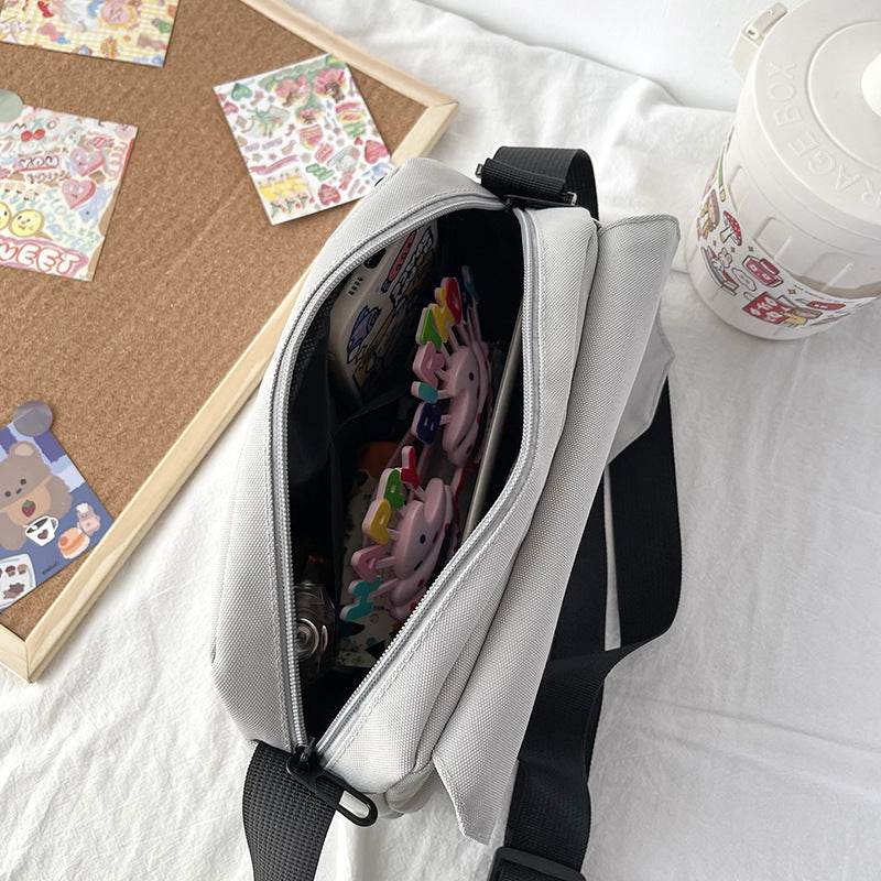 Ins Messenger Bags Women Men Crossbody Shoulder Bag Casual Couple Small Flap Bag - Mubimart