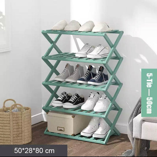 Installation-free Simple Household Indoor Multi-layer Folding Shoe Rack - Mubimart
