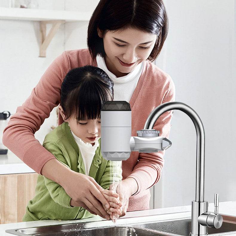 Instant Electric Heating Faucet Water Faucet Electric Hot Water Heater Faucet with LCD Temperature Display Bathroom Kitchen - Mubimart