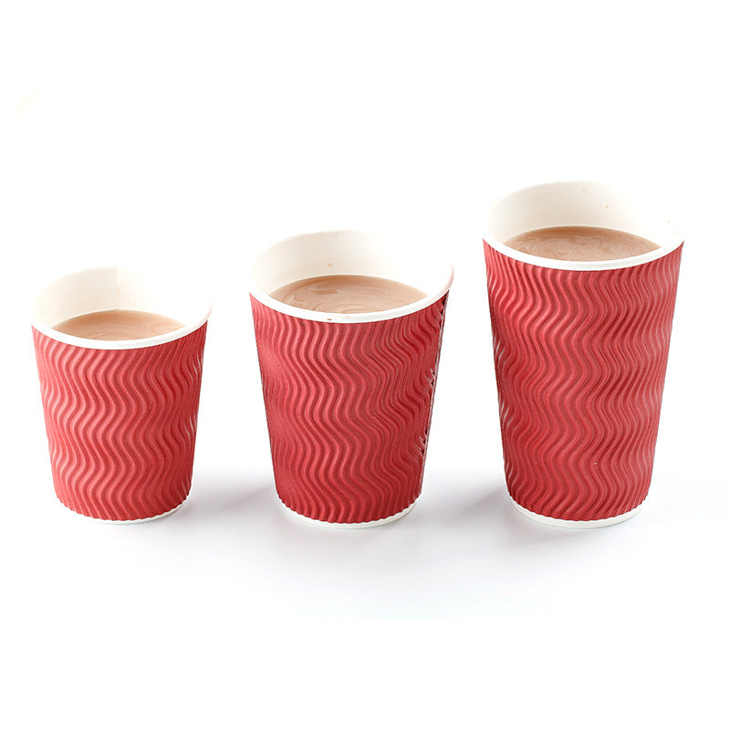 Insulated Hot Drink Cup S-shaped Corrugated Paper - Mubimart -  