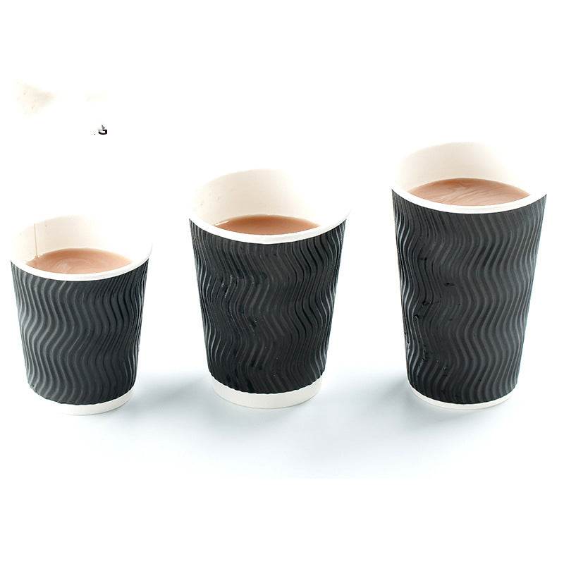 Insulated Hot Drink Cup S-shaped Corrugated Paper - Mubimart
