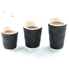 Insulated Hot Drink Cup S-shaped Corrugated Paper - Mubimart -  