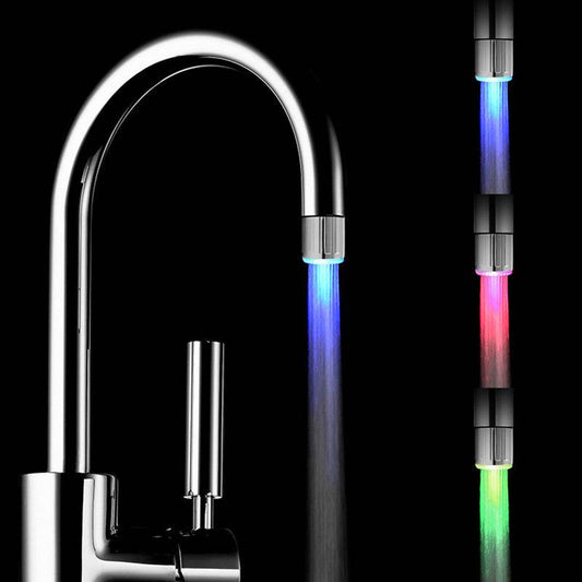 Intelligent LED Temperature Sensitive Faucet Shower 3-Color Light-up - Mubimart