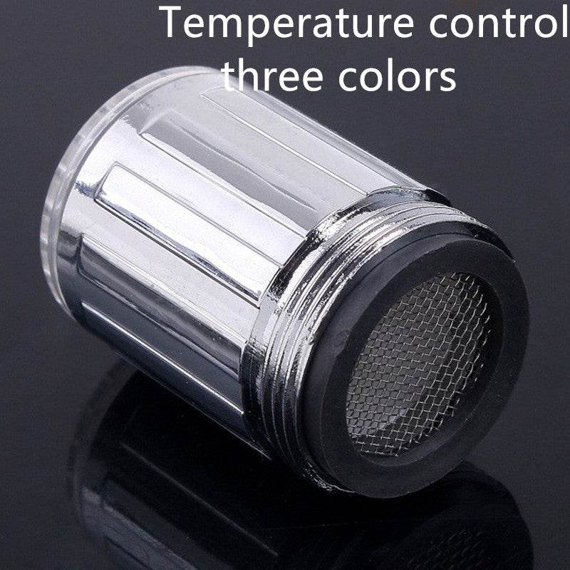 Intelligent LED Temperature Sensitive Faucet Shower 3-Color Light-up - Mubimart