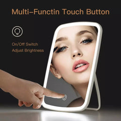 Intelligent Portable Desktop Ladies Makeup Light Adjustable Women Girls Rectangle Mirrors - Mubimart - Lighted Face Mirrors 