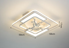 Invisible Electric Fan Lamp Ceiling Lamp - Mubimart -  