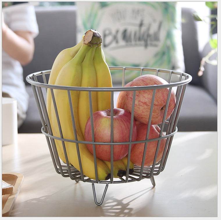 Iron Art Living Room Desktop Snack Sundries Storage Basket - Mubimart