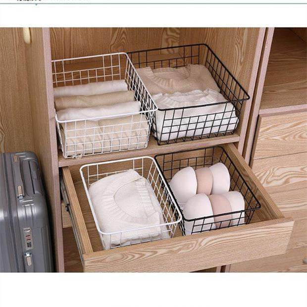 Iron Frame Storage Basket Multifunctional Sundries - Mubimart