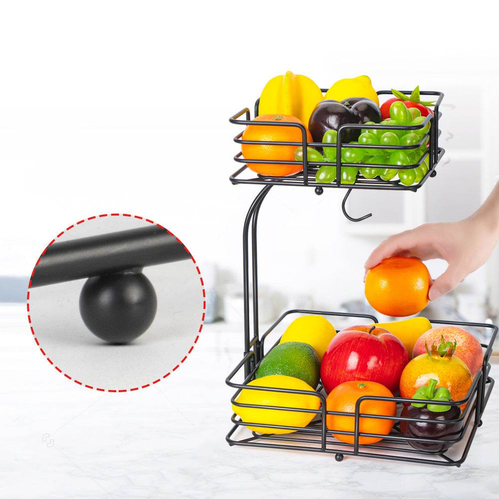 Iron Fruit Basket Kitchen Supplies Storage Convenient Disassembly - Mubimart
