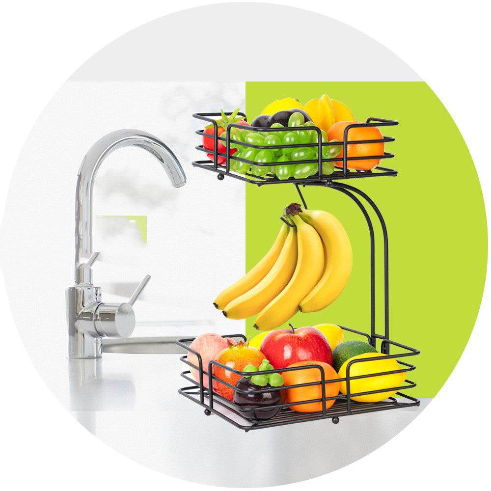 Iron Fruit Basket Kitchen Supplies Storage Convenient Disassembly - Mubimart
