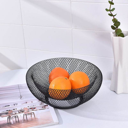 Iron Fruit Basket Simple Hollow Fruit Creative Basket - Mubimart