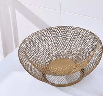 Iron Fruit Basket Simple Hollow Fruit Creative Basket - Mubimart