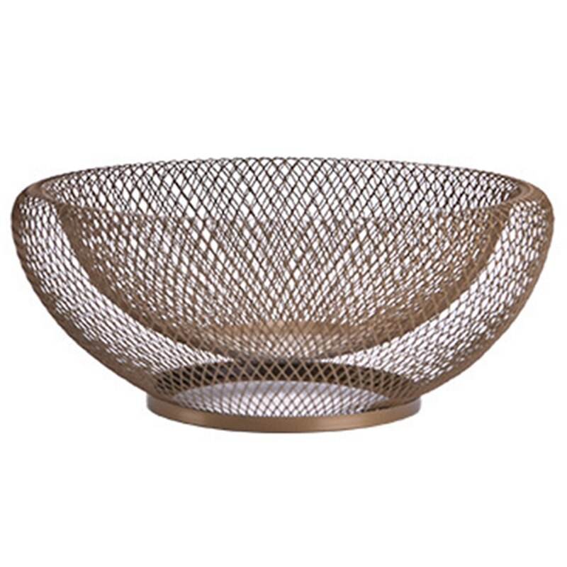 Iron Fruit Basket Simple Hollow Fruit Creative Basket - Mubimart