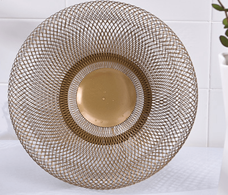 Iron Fruit Basket Simple Hollow Fruit Creative Basket - Mubimart