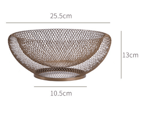 Iron Fruit Basket Simple Hollow Fruit Creative Basket - Mubimart