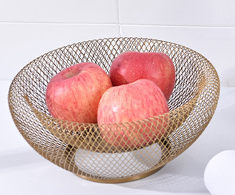 Iron Fruit Basket Simple Hollow Fruit Creative Basket - Mubimart -  