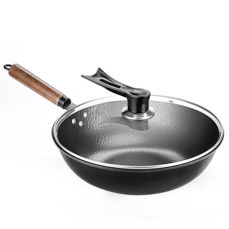 Iron Pan Traditional Iron Wok Handmade - Mubimart -  