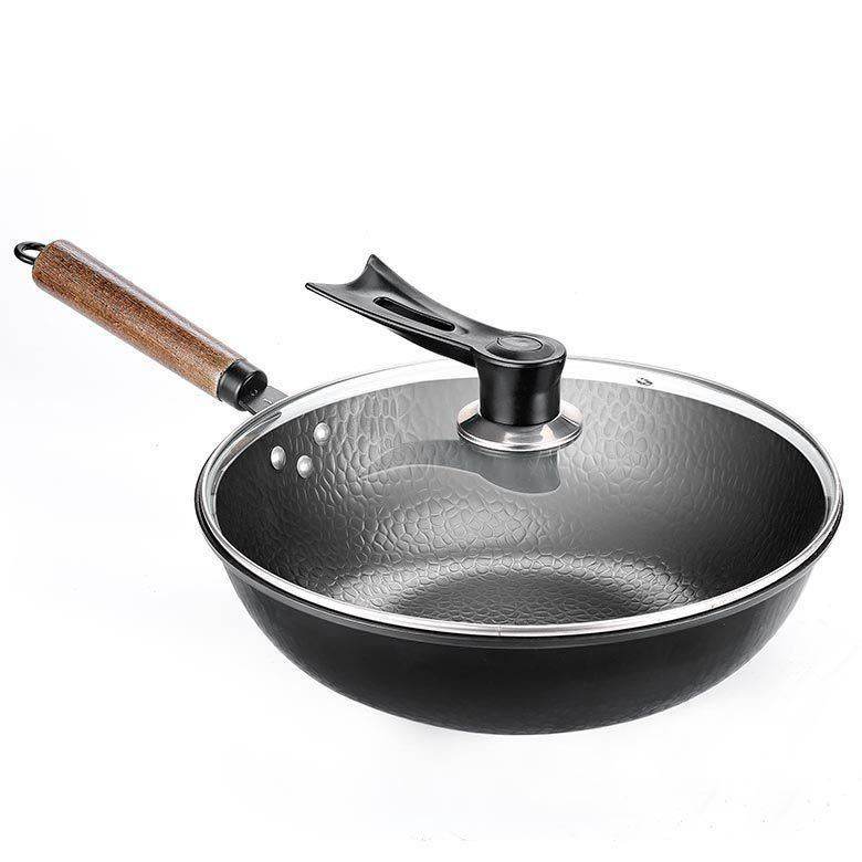 Iron Pan Traditional Iron Wok Handmade - Mubimart