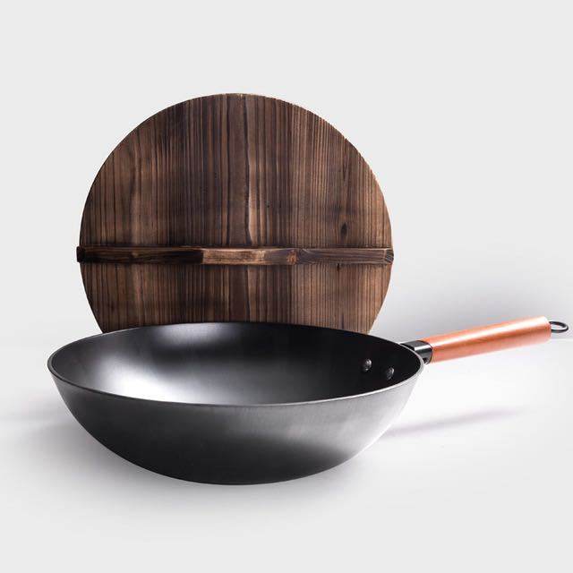 Iron Pan Traditional Iron Wok Handmade - Mubimart