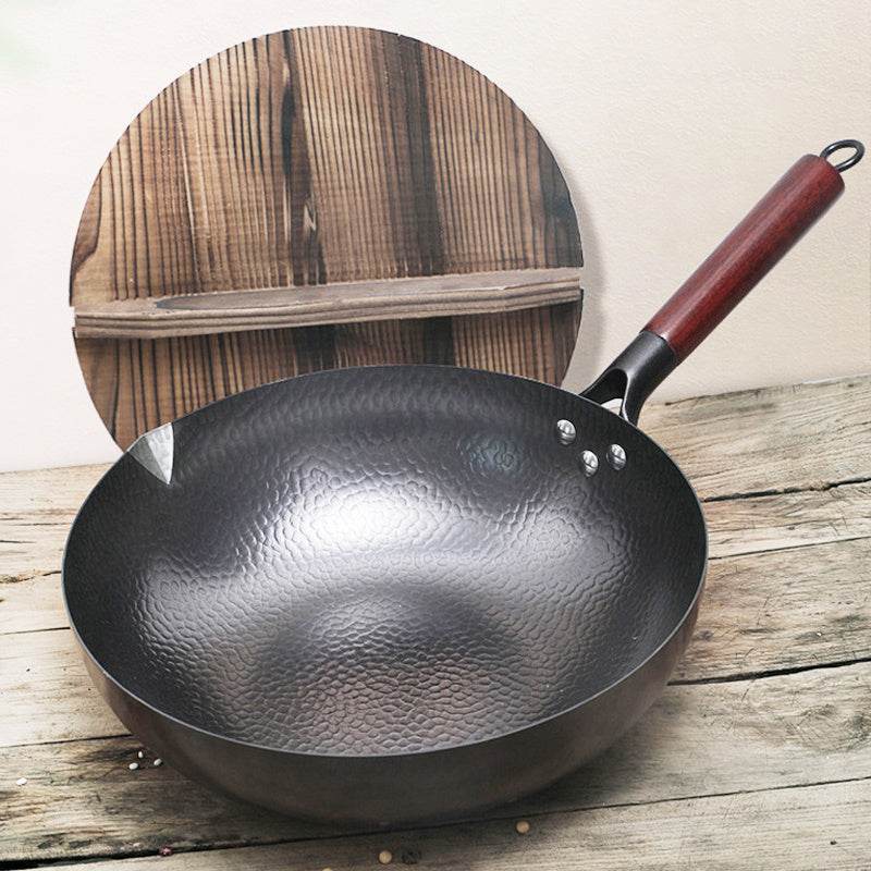 Iron Pan Traditional Iron Wok Handmade - Mubimart