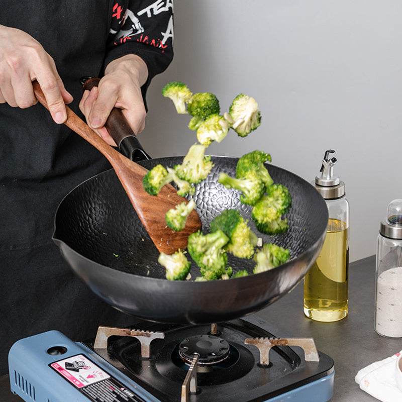 Iron Pan Traditional Iron Wok Handmade - Mubimart