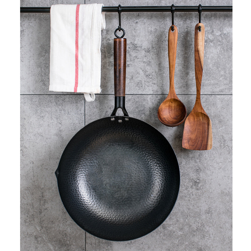 Iron Pan Traditional Iron Wok Handmade - Mubimart -  