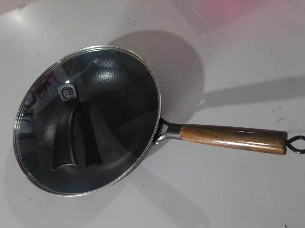 Iron Pan Traditional Iron Wok Handmade - Mubimart
