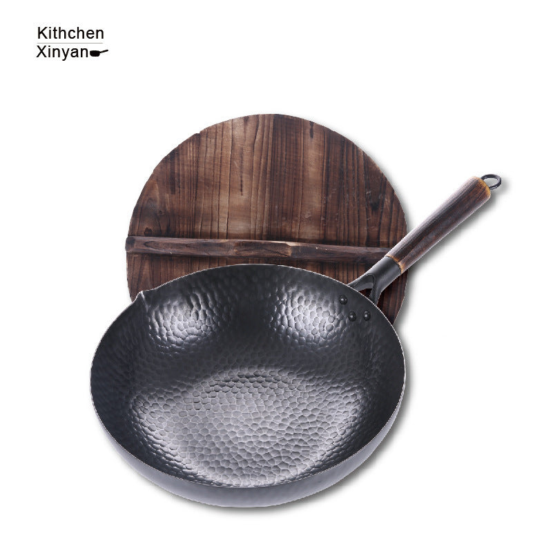 Iron Pan Traditional Iron Wok Handmade - Mubimart -  