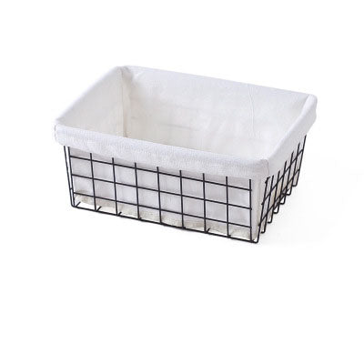 Iron Storage Basket Desktop Storage Basket - Mubimart -  