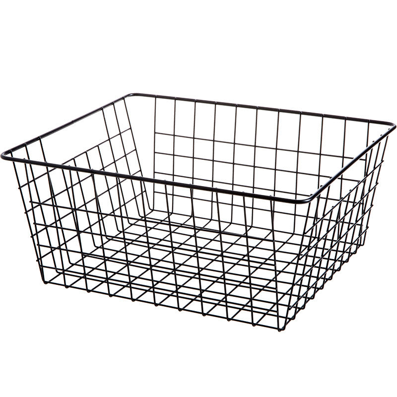 Iron Storage Basket Desktop Storage Basket - Mubimart -  