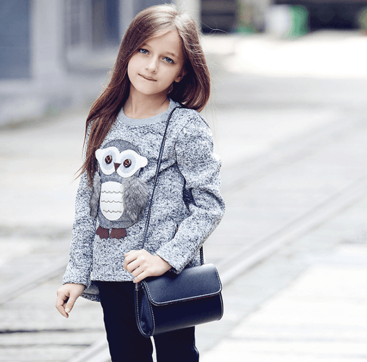 Jacket Coat for Girls Boy Sweatshirts Sweater for Girls Children's Girl Coats Cartoon Owl Clothes for Autumn Winter Fleece Lined - Mubimart
