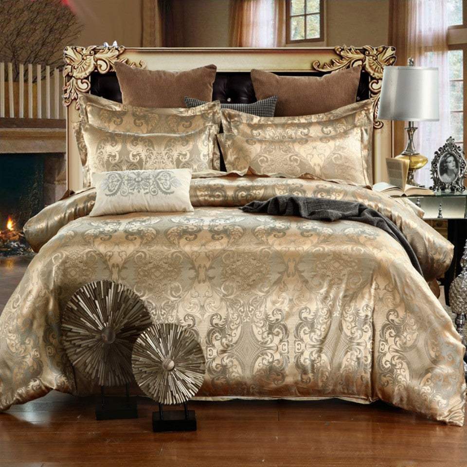 Jacquard duvet cover set - Mubimart - Bedding Set 