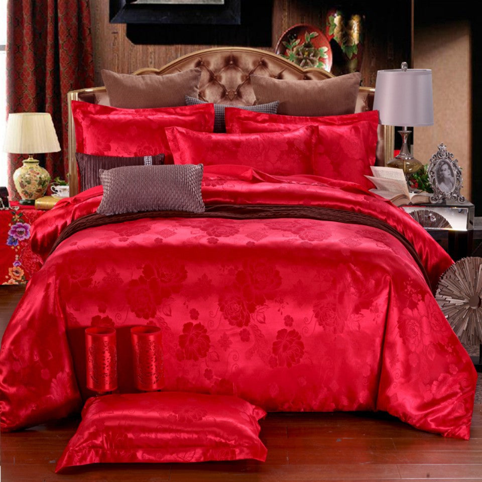 Jacquard duvet cover set - Mubimart -  