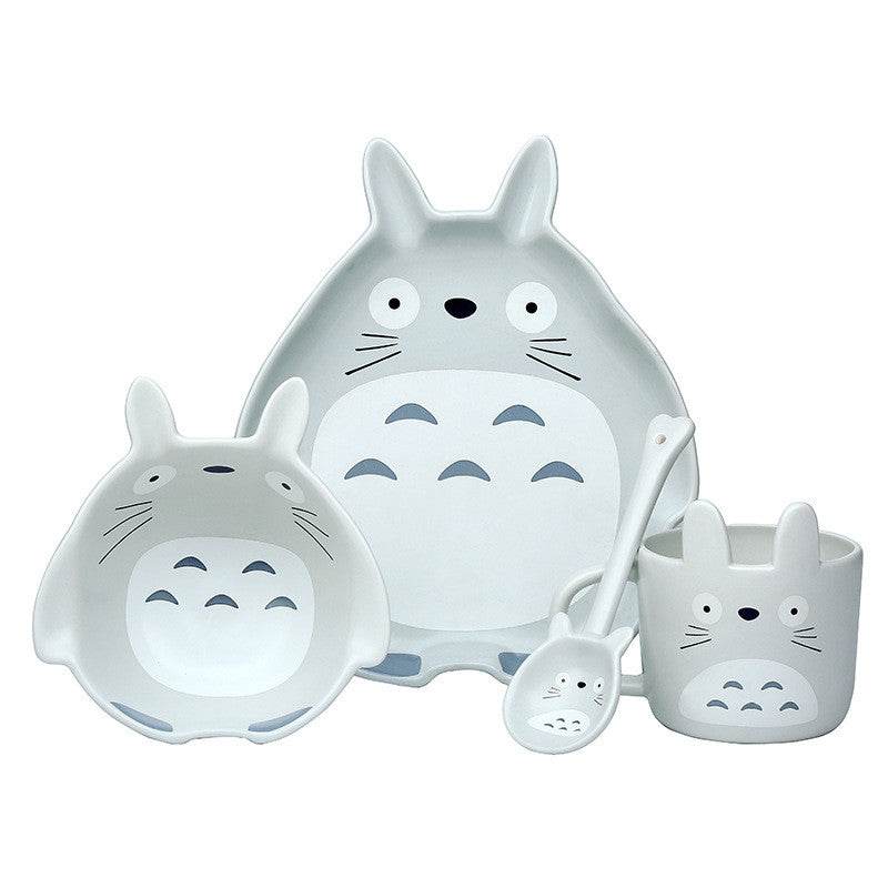 Japanese Ceramic Children's Dinner Plate Bowl Set Creative - Mubimart