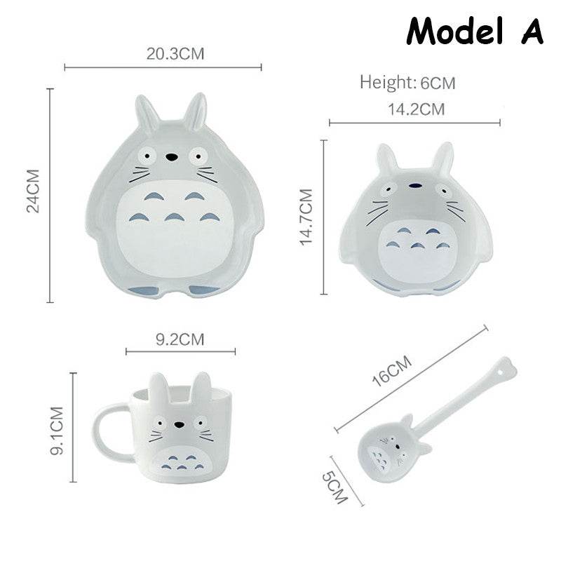 Japanese Ceramic Children's Dinner Plate Bowl Set Creative - Mubimart